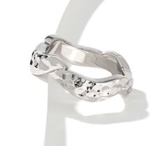 Whether you wear it solo or stack it with multiple rings, this wavy band provides a chic and versatile addition to your jewelry collection. From Christian James by Scott Grimes. Scott Grimes, Multiple Rings, Stack Ring, Ring Size Guide, Stacking Rings, Wear It, Rhodium Plated, Diy Jewelry, Jewelry Collection