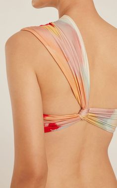 Lenny Loop Shoulder Bikini Top at Marina St Barth Island Swimwear, Watercolor Brushstrokes, Backless Swimwear, Fashion Illustration Collage, Nyc Summer, Simple Gowns, One Shoulder Swimsuit, St Barth, Light Background