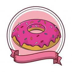 a donut with pink icing and sprinkles under a glass dome