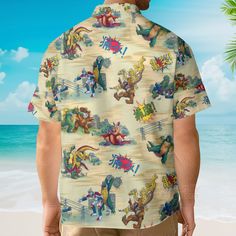 This custom Hawaiian shirt is a great gift idea, as well as a loose and comfy outfit that will keep you cool during the hot summer months. Coming up with a surprise for your loved ones is up to you. This present is appropriate for any occasion, and the receivers will surely love it! Product details: Material: Polyester fabric Feature: Featuring a spread collar, printed pattern all over the shirt, a front button fastening, short sleeves and a relaxed shape. The design is printed with new age printing technology, direct garment. It is printed with a water-soluble and eco-friendly ink. It is cured with a heat treatment process to ensure the color-fastness and lasting durability of the design. Care instruction: Machine wash cold with similar colors. Do not bleach, tumble dry low, do not iron, Multicolor Hawaiian T-shirt Relaxed Fit, Hawaiian Cotton T-shirt With Sublimation Print, Hawaiian T-shirt With Tropical Print, Multicolor Hawaiian Graphic Print T-shirt, Hawaiian Cotton T-shirt With Tropical Print, Comfy Outfit, Summer Months, Keep Your Cool, Hawaiian Shirt