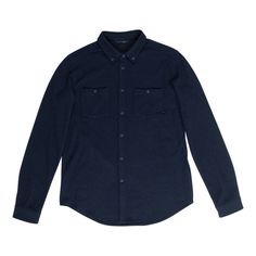 Fitted Long Sleeve Flannel Shirt For Winter, Navy Wool Tops For Fall, Casual Navy Wool Top, Relaxed Fit Wool Button-up Top, Fitted Collared Flannel Shirt For Winter, Classic Navy Shirt For Fall, Classic Fall Tops With Functional Buttons, Blue Shirt For Outdoor Fall Activities, Classic Tops With Functional Buttons For Fall