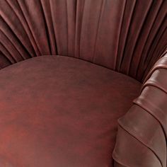 Laurameroni draped upholstered chair drapé club in leather and velvet Luxury Living Room