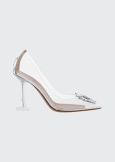 Begum Plexi Jewel Pumps Amina Muaddi Begum, Amina Muaddi, Bergdorf Goodman, Leather Pumps, Plexus Products, Top Designers, Wedding Shoe, Designer Fashion, Fashion Shoes