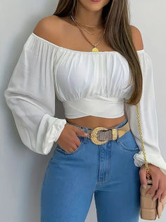 $100 Coupon Bundle : https://app.temu.com/m/ulaqq60l40z
Exactly as pictured! Super cute and I received many compliments! This off the shoulder top is perfect for summer if you’re into crop tops, but modest enough to cover more of your midsection. I would order more colors!! Bow Crop Tops, Casual Chique, Colorful Crop Tops, Summer Crop Tops, Top Streetwear, Cropped Tops, Denim Overalls, Crop Blouse, Print Pullover