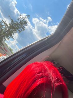 Red Hair And Red Eyebrows, Neon Red Hair, Red Dyed Hair, Bright Red Hair Dye, Fire Red Hair, Red Hair Dye, Fiery Red Hair, Sunset Hair, Bob Hair Color