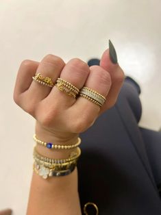 Gold Filled Stacking Ring Stretch Ring Gold Midi Ring - Etsy Midi Rings Gold, Rings Dainty, Beaded Ball, Stretch Ring, Beaded Ring, Gold Rings Jewelry, Ringe Gold, Midi Ring, Ball Bracelet