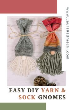 an easy diy yarn and sock gnomes book