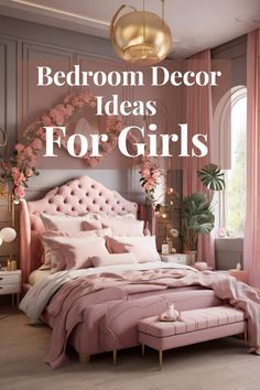 bedroom decor ideas for girls with pink bedding