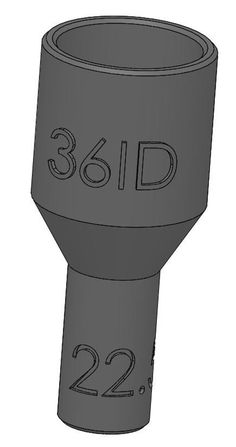 a 3d rendering of an object with the number 32d on it's side