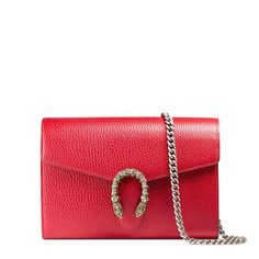 Gucci red Dionysus WOC bag brand new in box measures 8 x 5 x 2.5 " silver and gold toned hardware asking $990 comment for more information or to purchase this item Gucci Chain Wallet, Gucci Dionysus Mini, Hibiscus Red, Mini Chain Bag, Gucci Gifts, Gucci Shoulder Bag, Cross Bag, Chain Bag, Wallet Chain