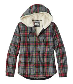 The softest long-lasting flannel, lined with cozy sherpa fleece for the ultimate in comfort and warmth. Available in the widest range of 100% authentic Scottish tartans – all specially yarn-dyed so they'll stay bright. Relaxed Fit: Our most generous fit sits farthest from the body. Falls at low hip. Made of high-quality Portuguese cotton flannel, an L. L. Bean exclusive. Jersey-lined sleeves in a blend of 60% cotton and 40% polyester for easy on/off. Jersey-lined sleeves for easy on/off. In a so Hoodie Flannel, Vibe Board, Scottish Plaid, Glad Rags, Lined Jeans, Scottish Tartans, Plaid Flannel Shirt, Sherpa Lined, Sherpa Fleece