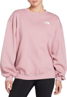 Crafted for cool-weather comfort, the North Face Women's Evolution Oversized Crewneck Sweatshirt offers a trendy, roomy fit with stylish balloon sleeves and dropped shoulders. The classic crewneck design, complete with ribbing on the collar, cuffs, and hem, ensures a secure and cozy wear. Featuring an embroidered logo on the left chest, this pullover is perfect for both outdoor adventures and casual outings. Fit & Design: Oversize fit pullover for roomy fit Classic crewneck Stylish long balloon Oversized Sweater With Elastic Cuffs, Oversized Sweatshirt With Elastic Cuffs, Casual Fall Sweatshirt By The North Face, The North Face Long Sleeve Tops For Fall, The North Face Crew Neck Sweatshirt For Fall, Casual The North Face Sweatshirt For Fall, Winter Long Sleeve Sweatshirt By The North Face, The North Face Long Sleeve Sweatshirt For Fall, The North Face Winter Sweatshirt With Ribbed Cuffs