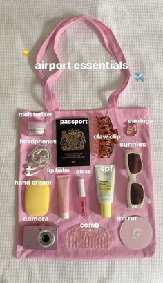 Airport Essentials, Everyday Bag Essentials, Backpack Essentials, School Bag Essentials