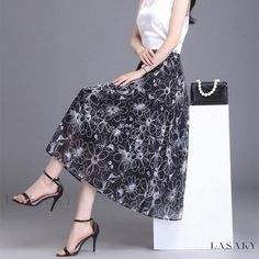 Lasaky - Glamorous Long Flowy Dress with Embellished Florals Summer Cocktail Dress With Flowy Skirt, Summer Evening Skirt With Floral Print, Spring Formal Embellished Skirt, Elegant Embellished Spring Skirt, Summer Evening Floral Print Skirt, Summer Evening Floral Skirt, Elegant Embellished Midi Dress For Summer, Summer Formal Midi Dress With Flowy Skirt, Summer Formal Flowy Midi Dress