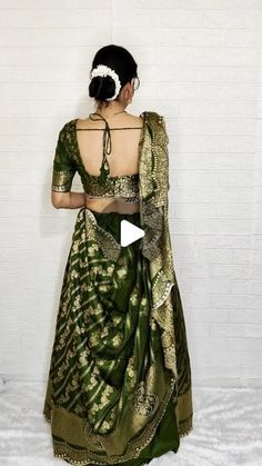 Rekha Mishra | Content Creator on Instagram: "Creating this water fall drape is so easy in this silk saree by @sambhavstudio_official .
The saree is soft, comfortable and can be easily draped in any form .
And zarkan weaving along with the Swarovski work all over pallu is to die for .
.
So go grap your fav saree from @sambhavstudio_official
.
Happy shopping 
."