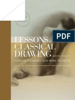 a book cover with an image of a man in bed and the title lessons for classical drawing