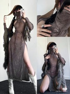 Dune Outfit Inspiration, Dune Aesthetic Outfit, Dune Inspired Outfit, Crazy Outfits Weird, Outfit Design Drawing, Dune Fashion, Dystopian Fashion, Concept Clothing, Fashion Inspiration Design