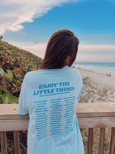 Enjoy the Little Things Tee - Alex Blom Creates Happy Doodles, Tee Shirt Outfit, Sunkissed Skin, The Little Things In Life, Little Things In Life, Enjoy The Little Things, Floral Pocket, Embroidered Tee, Embroidery Sweatshirt