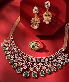 Diamond necklace,South Indian Jewelry,diamond chokerbridal choker,Indian Wedding Jewelry,pure Silver indian jewelry - NIHIRA - SHABURIS Diamond Set Design Jewellery, Diamond Sets Necklace, Diamond Necklace Set Bridal, Bridal Diamond Necklace Indian, Indian Diamond Necklace, Emerald Jewelry Necklace