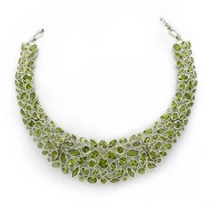 collar necklace with rows of peridot on a white background Peridot Jewelry, Healing Jewelry, Gems And Minerals, Jewelry Cleaner, Toggle Clasp, Metal Necklaces, Collar Necklace, Plexus Products, Diamond Necklace