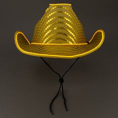 Gold color is liked by all and you are sure to find a lot of accessories in gold color however they are not as cool as the EL wire mens & womens gold cowboy / cowgirl hats. The unisex lighted hats come with contrasting EL wire and gold colored sequins which ensure that the hats are visible even from a distance and you are able to stand out in a crowd. The trendy, funny, crazy & cute gold cowgirl / cowboy hat is unisex and comfortable to wear and you can make the best of the products by using the Gold Wide Brim Hat For Party, Gold Wide-brim Hat For Party, Gold Wide Brim Top Hat For Party, Gold Wide Brim Mini Hat, Gold Brimmed Hat For Party, Gold Fedora Hat For Party, Gold Fedora For Party, Gold Straw Hat With Short Brim For Party, Gold Wide Brim Costume Hat For Parties