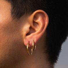 Gold Hoop Earrings Men, Mens Gold Hoop Earrings, Mens Silver Hoop Earrings, Hoop Earrings Men, Hoop Earrings For Men, Mens Earrings, Earrings Men, Hoop Earrings Large, Thick Hoop Earrings