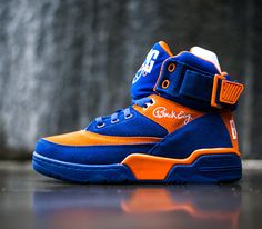 Ewing Athletics 33 Hi-Dazzling Blue-Orange Clarks Shoes Mens, Nike Sneakers Outfit, Sneakers Outfit, Classic Sneakers, Clarks Shoes, Sneaker Brands, Sneaker Collection