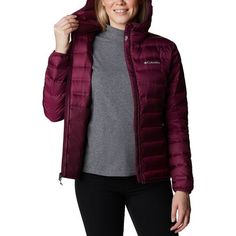 On chilly days around town, the go-everywhere Columbia Lake 22 Hooded Down Jacket tags along with us for everything from gym commutes to multi-day trail loops. A modern cut gives the jacket enough space for wearing baselayers without adding any unnecessary bulk, while lightweight and compressible down insulation offers warmth and packs down small. Plus, we love that the polyester fabric is water-resistant on its own, but can also be layered under a waterproof shell for a complete kit. Functional Puffer Jacket For Winter Sports In Fall, Double-lined Hooded Jacket For Fall Winter Sports, Nylon Hooded Jacket For Winter Sports In Fall, Midweight Winter Puffer Jacket, Long Sleeve Puffer Jacket For Fall Outdoor Activities, Functional Fall Puffer Jacket, Athleisure Outerwear For Winter Sports In Fall, Windproof Puffer Jacket For Fall Hiking, Nylon Outerwear For Hiking In Fall