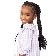 Sensationnel Lulu Mini Kids 2X Crochet Braid - BOHEMIAN 10 COLOR SHOWN ON MODEL : 1B MATERIAL : Synthetic TYPE : Crochet Braid LENGTH : 10" HEAT SAFE : Yes DESCRIPTION : High Quality Crochet Braid Fully Folded, Easy to Install Heat Resistant Bohemian Kids, The Mane Choice, Carols Daughter Products, Types Of Braids, Remy Hair Weave, Kids' Braids, Crochet Braid, Protective Style, Human Braiding Hair