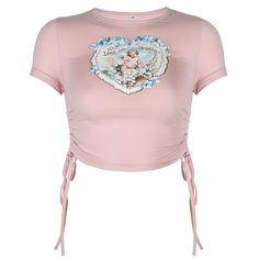 Material: CottonMaterial: SpandexItem Type: TopsTops Type: TeesSleeve Length(cm): ShortSleeve Style: RegularFabric Type: KnittedPattern Type: PrintModel Number: STT2815W0EGender: WOMENClothing Length: ShortDecoration: NoneStyle: StreetwearAge: Ages 18-35 Years OldCollar: O-NeckStyle: Fashion,Sexy,Elegant,Korean Fashion StyleSeason: Spring,Summer,Autumn,Winter 2020 Pink Stretch T-shirt For Spring, Pink Fitted Y2k T-shirt, Fitted Pink Y2k T-shirt, Pink Fitted Crew Neck Crop Top, Pink Fitted Trendy T-shirt, Fitted Pink T-shirt For Summer, Pink Y2k Style Tops For Spring, Pink Y2k Tops For Spring, Pink Fitted Y2k Style Top