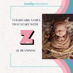 75 Baby Girl Names That Start With Z (& Meanings) If the letter Z holds a special place in your heart, explore our curated list of 75 delightful girl names that begin with this distinctive letter. Often overlooked, Z names carry a rare beauty and individuality. Whether inspired by Arabic, Greek, or diverse cultures worldwide, these names offer a touch of elegance and uniqueness. #babygirl #girlsnames #life #alllivesmatter #family #educationconsultant #lifestyle #educationagent Z Names, Z Meaning, Letter Z, Educational Consultant, Rare Beauty, Girl Names