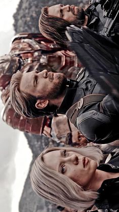 the avengers age of ulhan and captain america are looking at each other in this poster