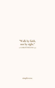 a white book cover with the words walk by faith, not by sight