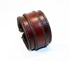 Brown Leather Cuff Bracelet Nice gift for women Made in | Etsy Adjustable Hand-stitched Cuff Bracelet, Artisan Brown Leather Cuff Bracelet, Adjustable Leather Cuff Bracelet Hand-stitched, Waxed Finish Leather Cuff Bracelet As Gift, Adjustable Hand-stitched Leather Cuff Bracelet, Brown Hand-stitched Leather Bracelet, Handmade Leather Cuff Wristband, Adjustable Brown Hand-stitched Cuff Bracelet, Brown Hand-stitched Cuff Bracelet