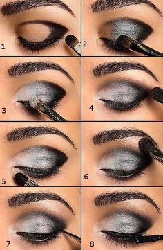 Khubsurat Beauty Tips: Steps of Smokey Eye Make up Smokey Eyes Tutorial, Teknik Makeup, Smokey Eye Tutorial, Smokey Eye Makeup Tutorial