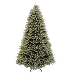 a white christmas tree with green needles