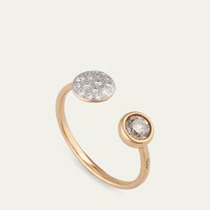 Pomellato "Sabbia" open ring  18-karat polished rose gold  Pavé white diamonds Brown diamond solitaire in a smooth bezel setting 0.3 total diamond carat weight Made in Italy Diamond Carat, Brown Diamond, Open Ring, White Diamonds, Diamond Solitaire, Bezel Setting, Diamond White, Tops Designs, In Italy