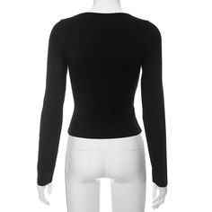 Please refer to our sizing chart for a guideline when choosing a size. 5 business days order processing time. 90% polyester 10% spandex. Fitted Long Sleeve Tops In Solid Color, High Stretch Solid Color Tops For Party, High Stretch Party Tops, Fitted Solid Color Long Sleeve V-neck Top, Chic Long Sleeve Solid Color Tops, Chic Solid Color Long Sleeve Tops, Fitted Long Sleeve V-neck Top, Trendy Long Sleeve Solid Color Tops, Chic High Stretch Solid Color Tops