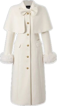 Elegant Fitted White Outerwear, White Formal Outerwear For Winter, White Fitted Luxury Outerwear, White Formal Outerwear, Luxury White Outerwear For Fall, Luxury White Winter Outerwear, Woolen Coat, Original Designs, Cape