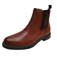 Calvin Klein Mens Fenwick Pull On Chelsea Boots Medium Brown 11 100% LEATHER upper; Synthetic liningPull-on style with elastic gore insetsFlexible rubber soleslip-on Chelsea bootsImported Leather Chelsea Boots With Rubber Sole For Outdoor, Classic Waterproof Chelsea Boots For Winter, Brown Chelsea Boots With Rubber Heel Cap, Leather Chelsea Boots With Plain Toe For Outdoor, Brown Moc Toe Waterproof Boots For Business, Outdoor Chelsea Boots With Rubber Sole And Plain Toe, Classic Leather Chelsea Boots For Outdoor, Classic Slip-on Winter Boots, Classic Chelsea Boots For Winter