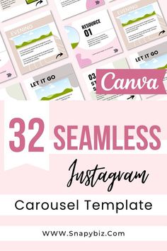 the 32 seamless instagramm carousel templates are great for any type of business