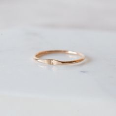 Initial Signet Ring Classic Hypoallergenic Rose Gold Midi Rings, Everyday Initial Ring With Simple Round Band, Simple Anniversary Rings With Initials, Simple Anniversary Ring With Initials, Everyday Simple Design Initial Ring, Dainty Personalized Initial Ring With Round Band, Minimalist Stackable Initial Ring For Anniversary, Classic Stackable Rose Gold Initial Ring, Personalized Dainty Initial Ring