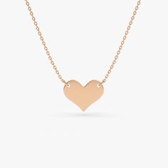 14k Gold Heart Necklace 14K Rose Gold Ferkos Fine Jewelry Heart Pendant Gold, Gold Heart Necklace, The Hustle, Gold Heart, Best Relationship, Necklace Sizes, Heart Pendant Necklace, Heart Of Gold, Gold Yellow