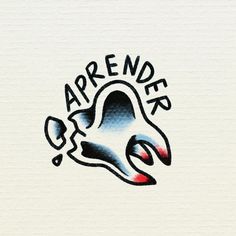 an image of a sticker with the word,'aprender'on it