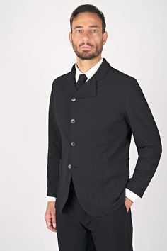 Our new star-collar jacket, a modern interpretation of a timeless male wardrobe staple. Combining classic design with a new collar and intricate details, including elegant asymmetrical buttoning, this jacket truly embodies the essence of a statement piece, radiating unmatched distinction and sophistication. These jackets are designed to offer ultimate comfort and performance. Made from high-quality wrinkle-free stretch fabric, these garment provide a perfect fit and allow for maximum flexibility Male Wardrobe, Suit Shoes, Collar Jacket, New Star, Tie And Pocket Square, New Instagram, Wrinkle Free, Pocket Square, Suspenders