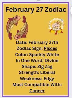 the zodiac sign is displayed in front of an orange and purple background with white lettering