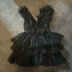 Brand New With Tags Sold Out Fashion Nova Dress. Black Tulle. Size Large. Never Worn Except To Try On! Send Offer! Chic Ruffled Mini Dress For Costume Party, Black Spring Dress-up Dresses, Black Dress For Spring Dress-up, Chic Black Dress For Dress-up, Black V-neck Dress For Costume Party, Black Ruffled Mini Dress For Costume Party, Dresses Fashion Nova, Black Tulle, Fashion Nova Dress