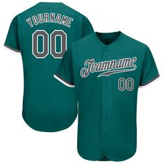 a blue baseball jersey with the name and number on it, that reads yourname 00