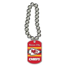 Pump up Kansas City Chiefs spirit on game day with this Jumbo Dog Tag necklace from MOJO. It features Kansas City Chiefs graphics and colors printed on both sides. The beaded chain finishes off the fun design of this accessory.Pump up Kansas City Chiefs spirit on game day with this Jumbo Dog Tag necklace from MOJO. It features Kansas City Chiefs graphics and colors printed on both sides. The beaded chain finishes off the fun design of this accessory.PRODUCT FEATURESOfficially licensedDetachable Kc Chiefs Football, Chiefs Football, Kc Chiefs, Name Gifts, Luxe Gifts, Fun Design, Kansas City Chiefs, Dog Tag, Tag Necklace