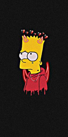 the simpsons is wearing a crown on his head